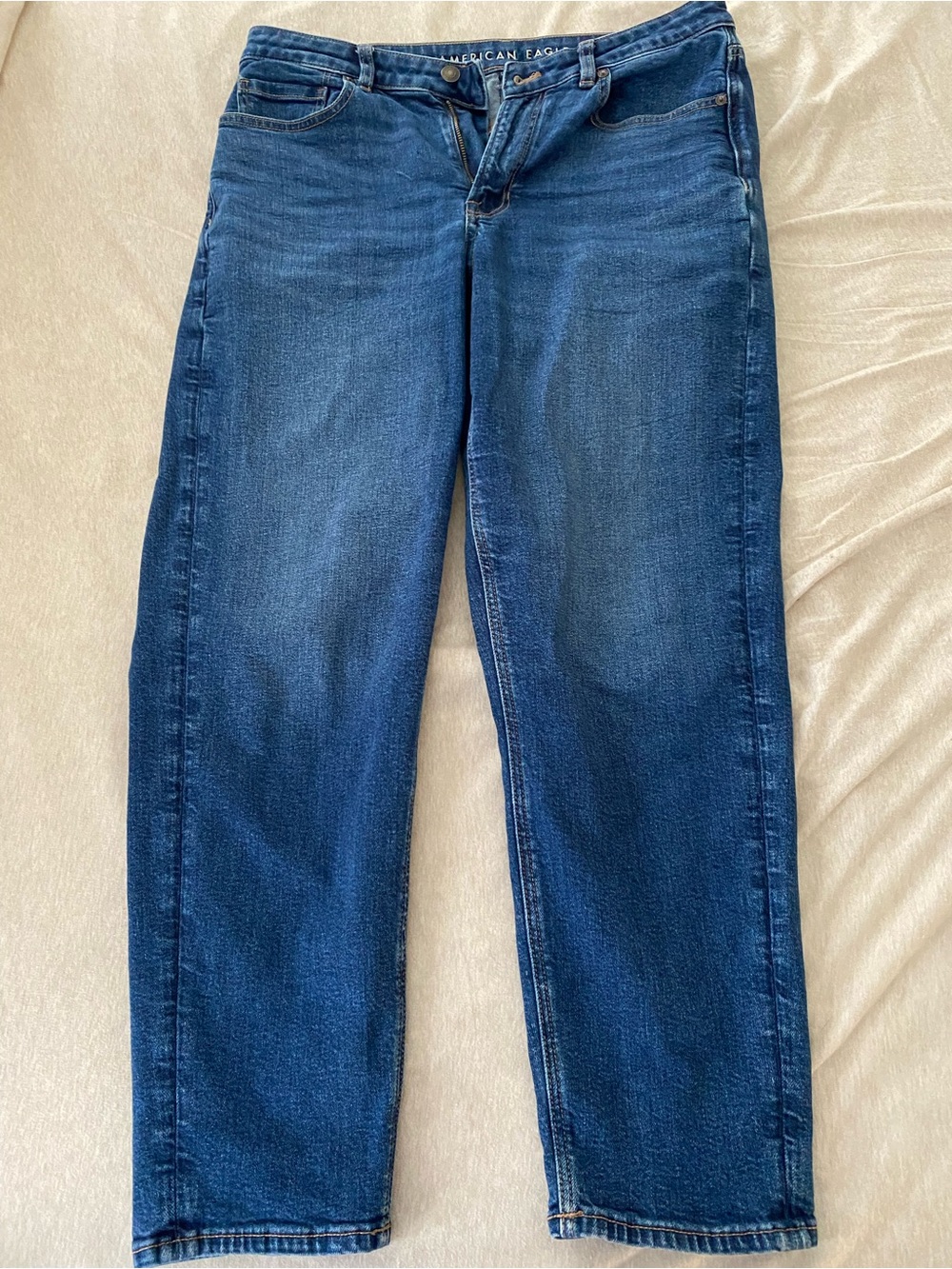 American Eagle Outfitters Blue Straight-Leg Women's Jeans